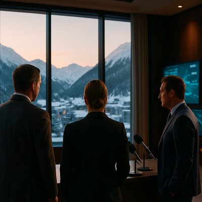 Davos interviews, earnings loom as markets eye the next session